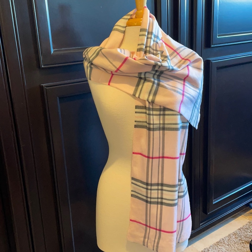 Fraas Cashmink Plaid Scarf New
